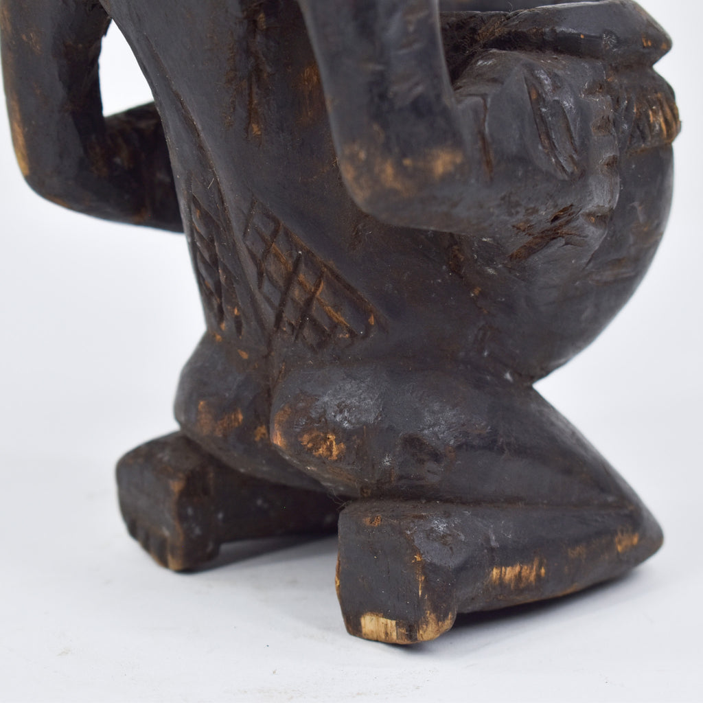 Luba Kneeling Female Figure with Bowl Congo