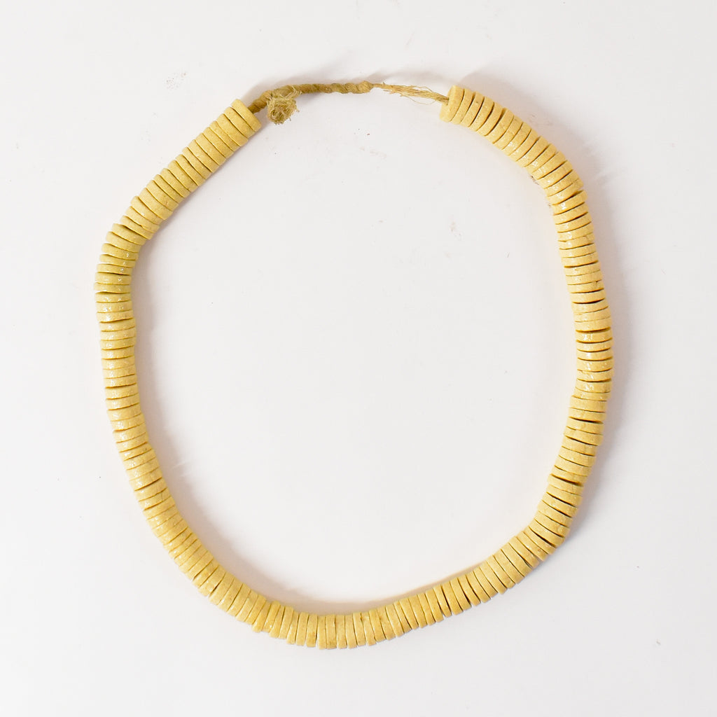 Yellow Krobo "Recycled" Powder Glass Trade Beads