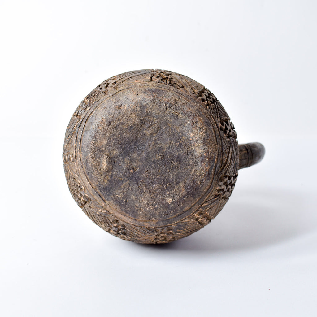 Mangbetu Figure Burial Clay Vessel Congo