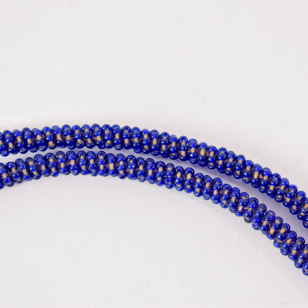 Navy Fulani Beaded Necklace Nigeria