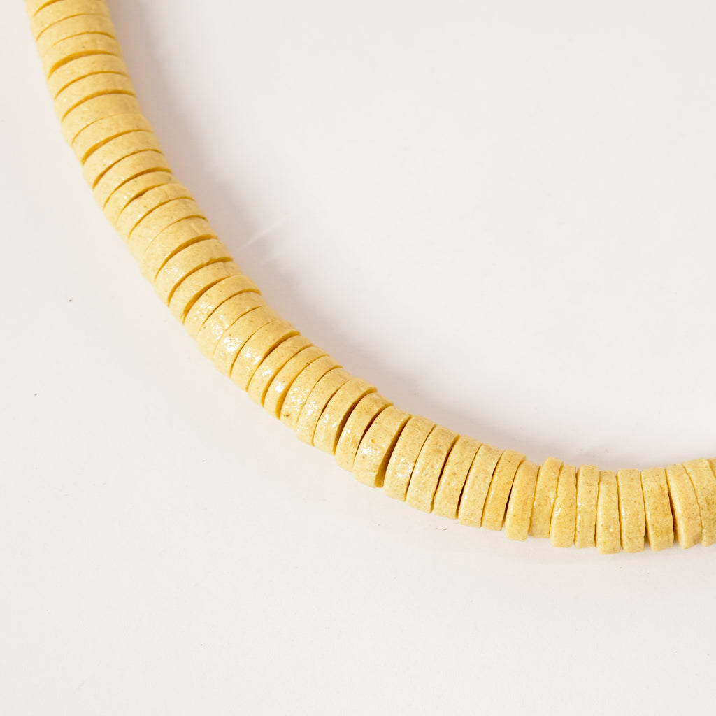 Yellow Krobo "Recycled" Powder Glass Trade Beads