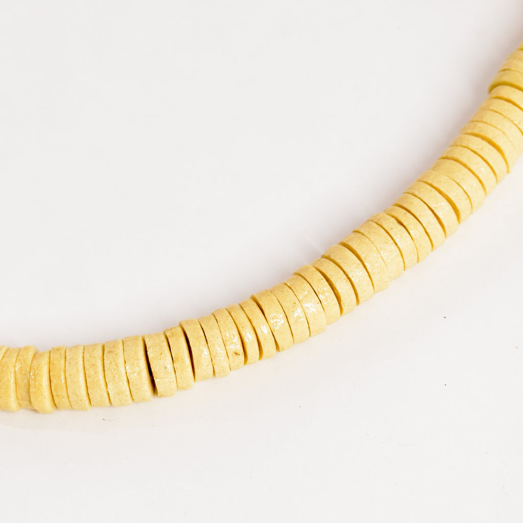 Yellow Krobo "Recycled" Powder Glass Trade Beads