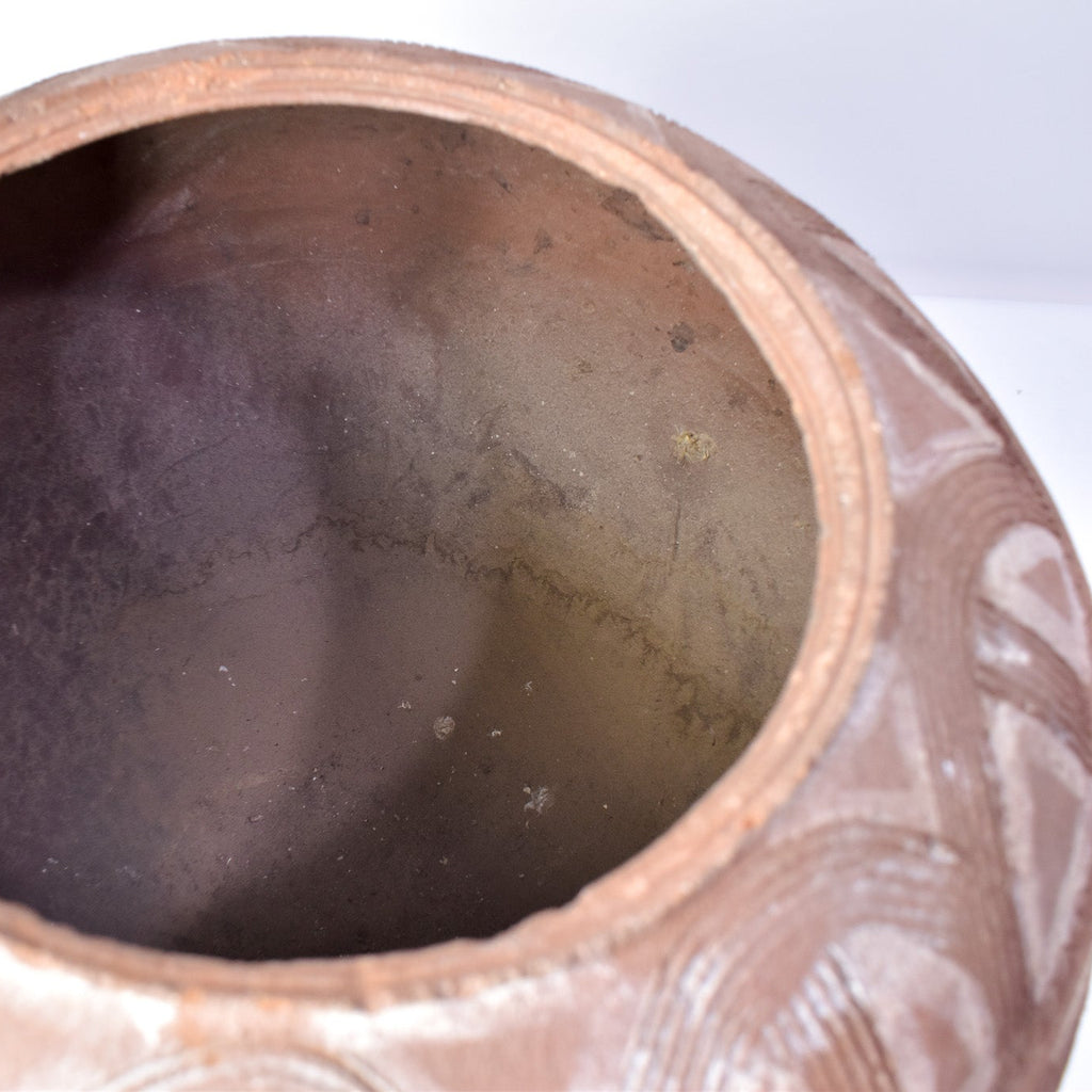 Bobo Clay Pot on Metal Stand Burkina Faso