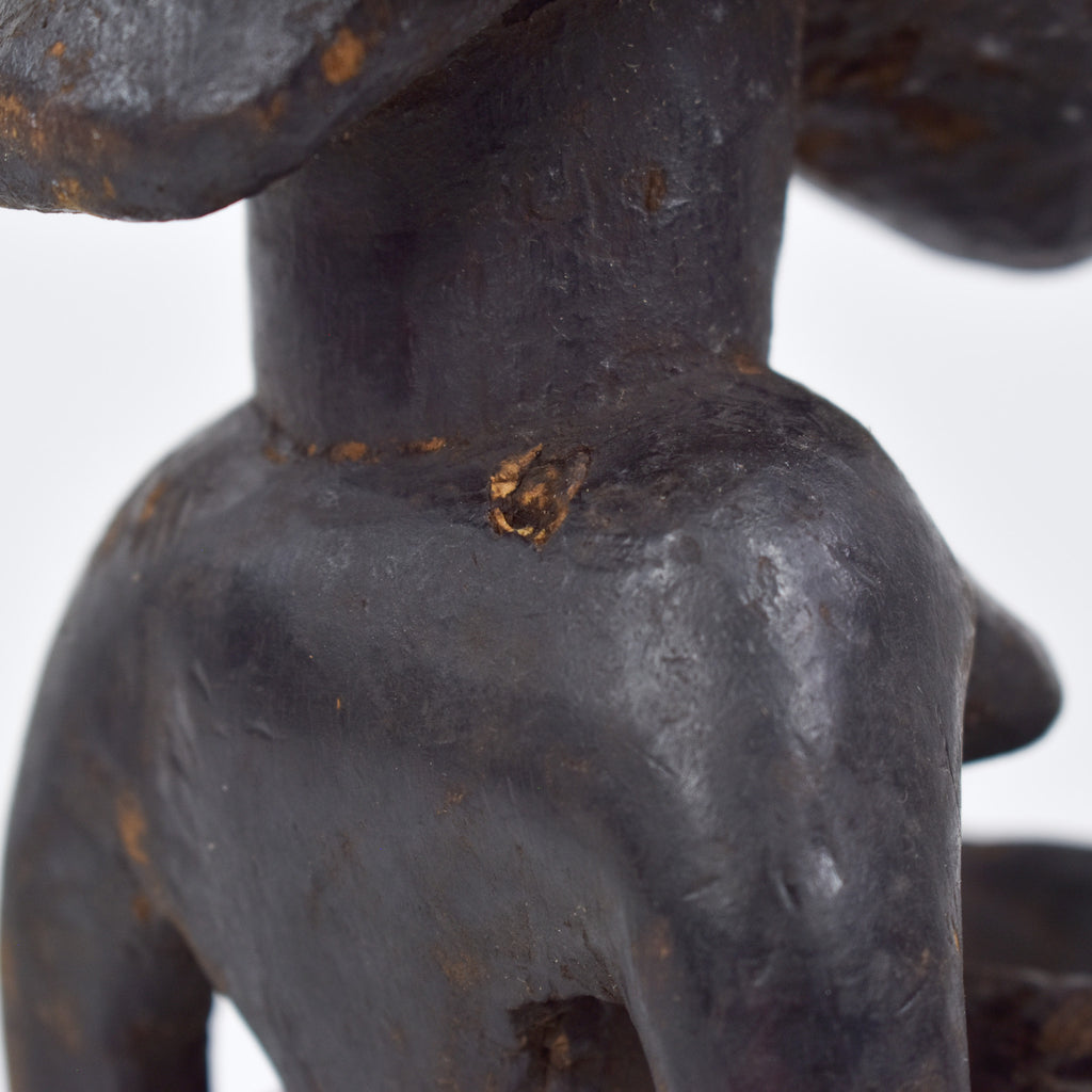 Luba Kneeling Female Figure with Bowl Congo