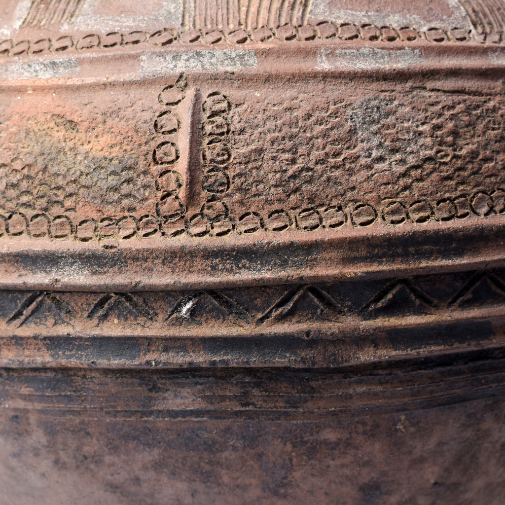 Bobo Clay Pot on Metal Stand Burkina Faso