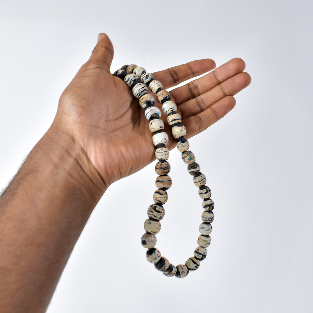 Venetian Dotted White Trade Beads