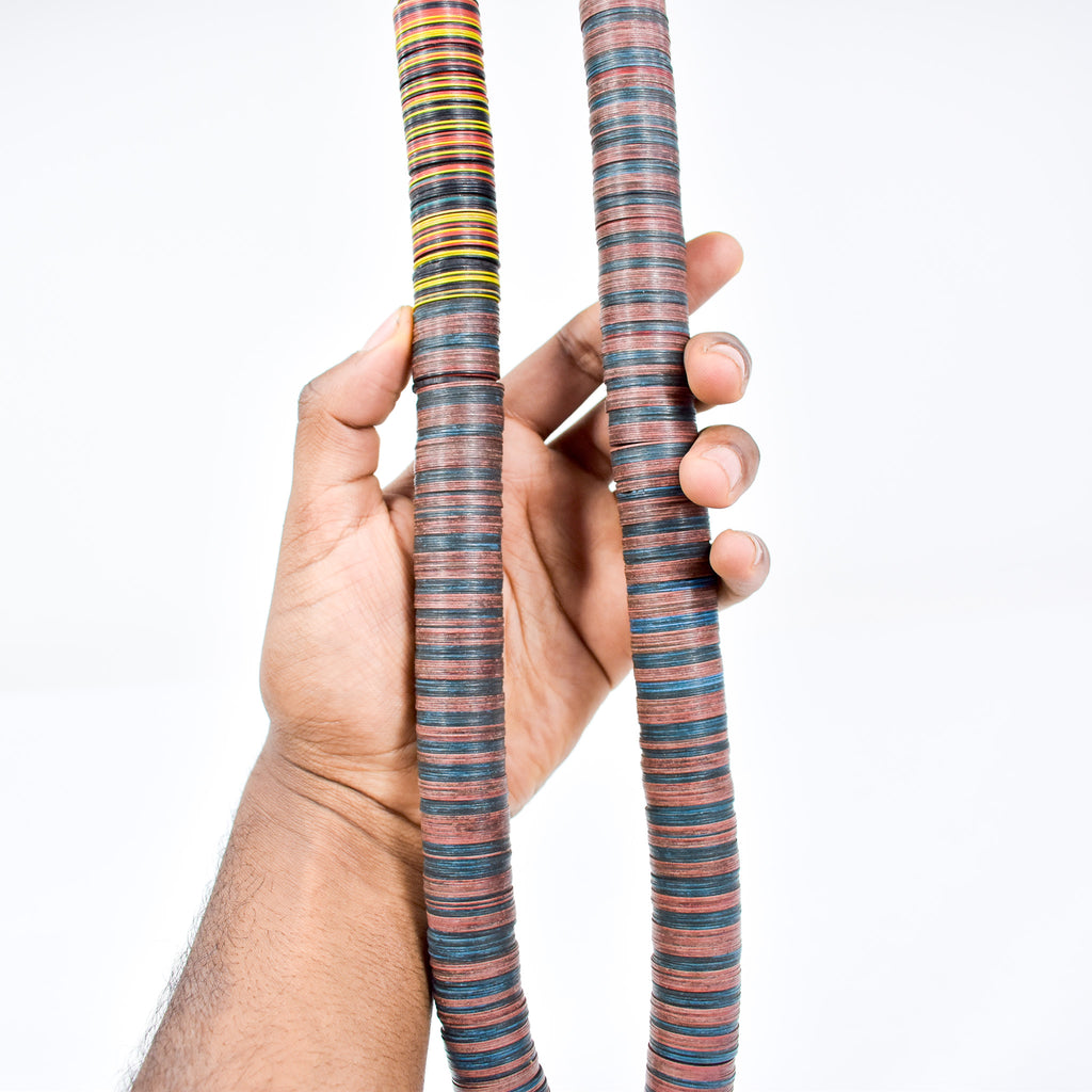 X-Large Vulcanite "Vinyl" Heishi Trade Beads