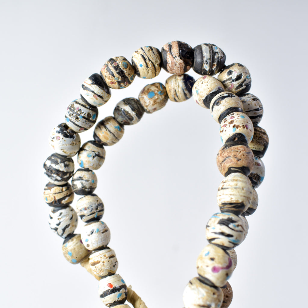 Venetian Dotted White Trade Beads