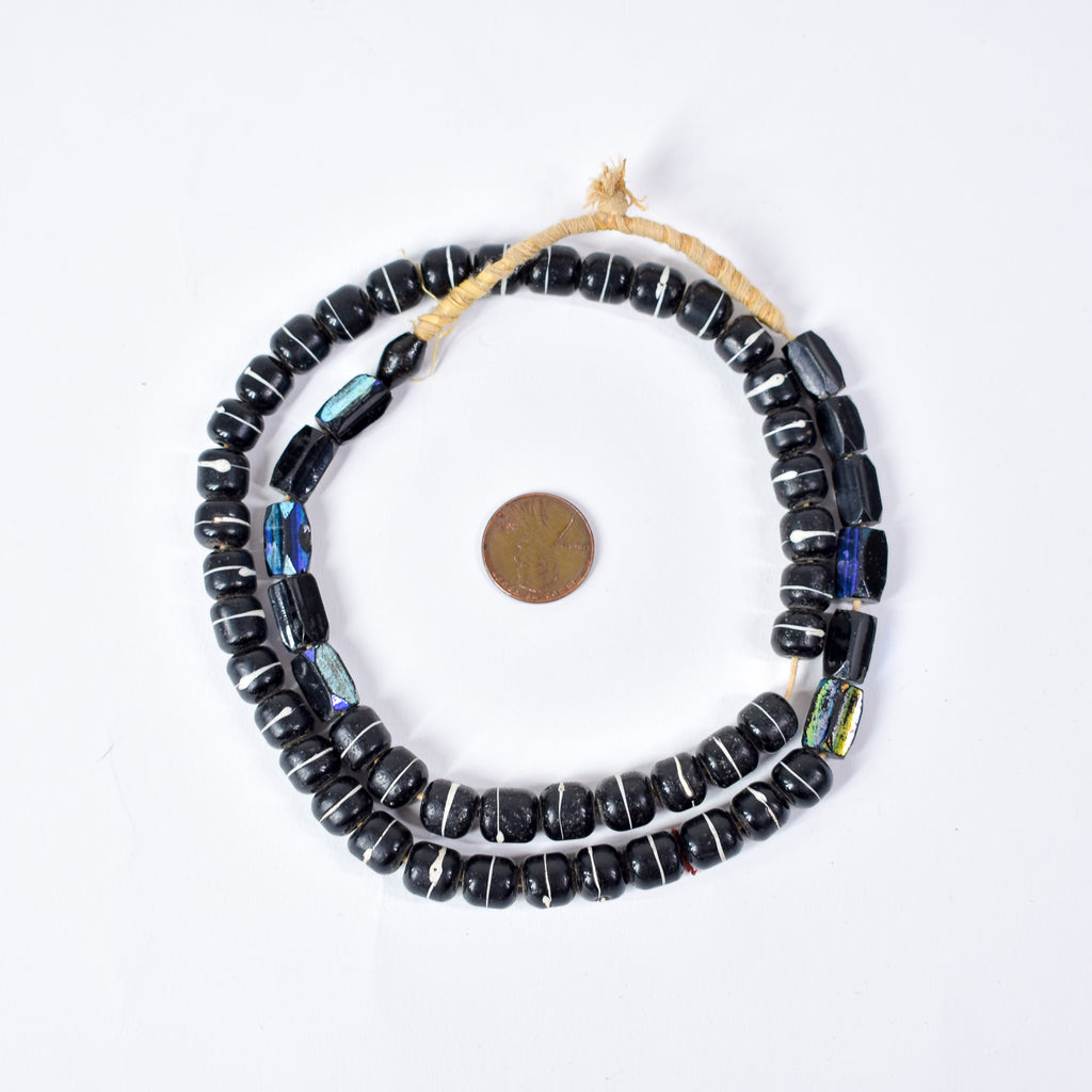 Bohemian Black and White Trade Beads