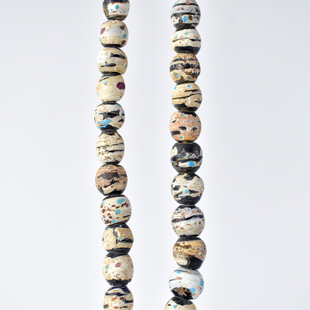 Venetian Dotted White Trade Beads