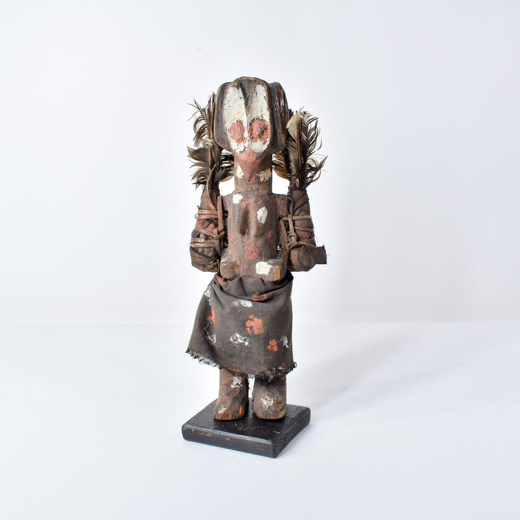 Senufo Painted Figure with Feathers Côte d'Ivoire