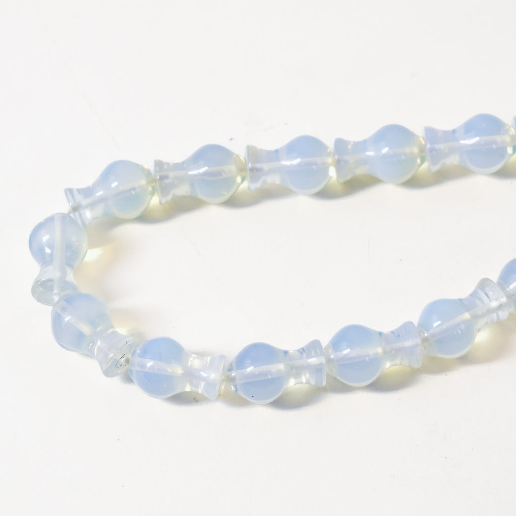 Opalescent Moon Beads Czech 50 Inch 