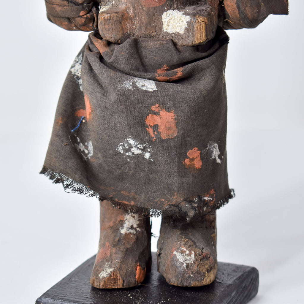 Senufo Painted Figure with Feathers Côte d'Ivoire