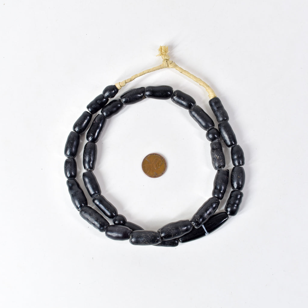 Amoeba Bohemian Black Trade Beads