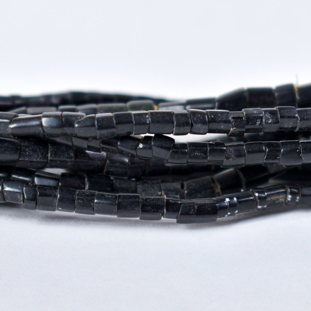 10 Strands Bohemian Irregular Shaped Black Trade Beads