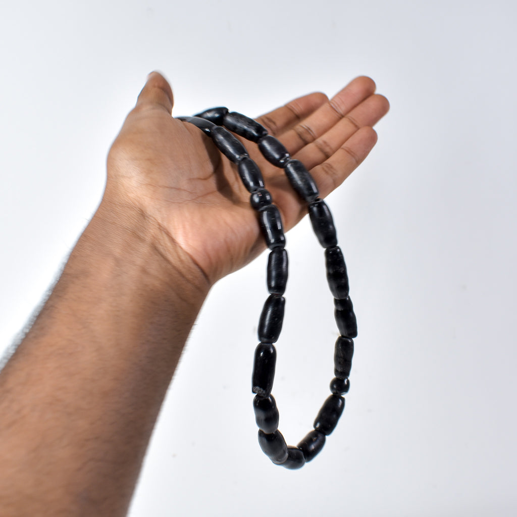 Amoeba Bohemian Black Trade Beads
