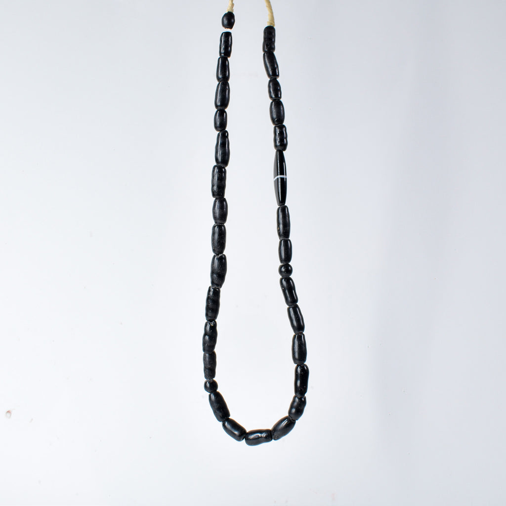Amoeba Bohemian Black Trade Beads