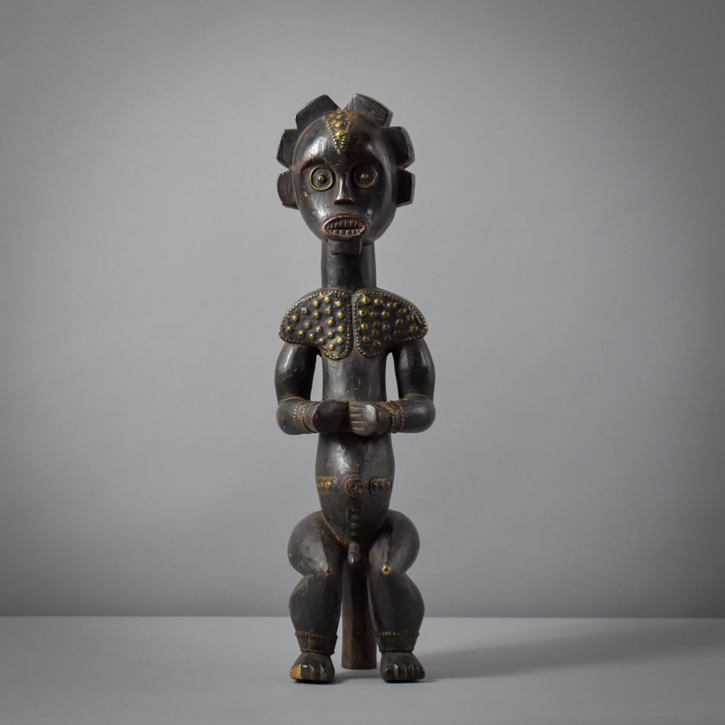 Male Fang Byeri Standing Reliquary Figure Gabon