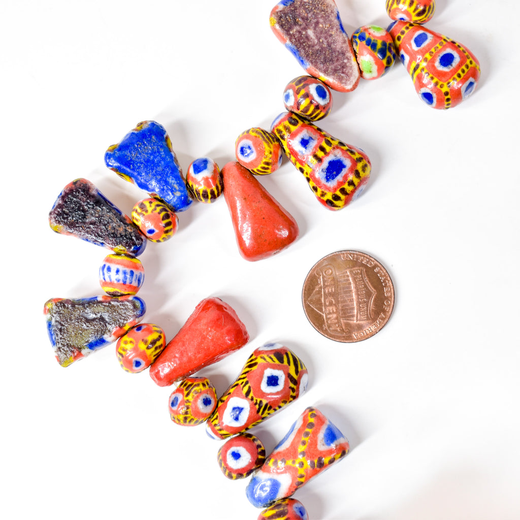 Kiffa Beads Contemporary Using Ancient Techniques Mauritania 34 Inch