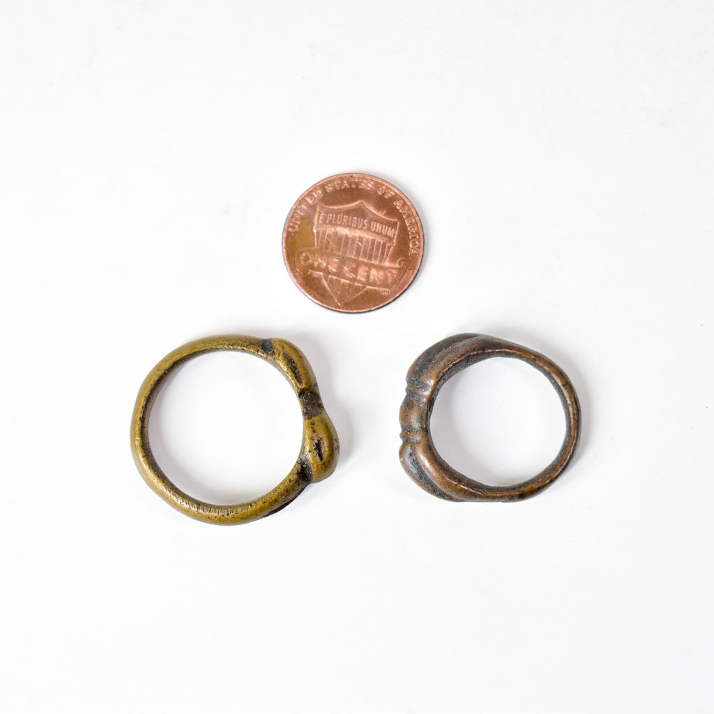2 Tibetan Dorje Brass Rings