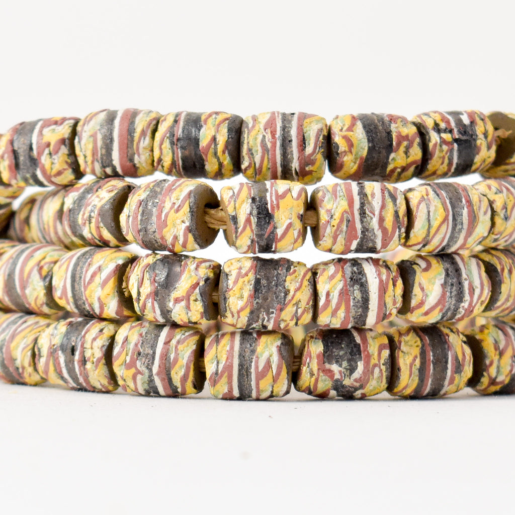 Kente Venetian Trade Beads 36 Inch