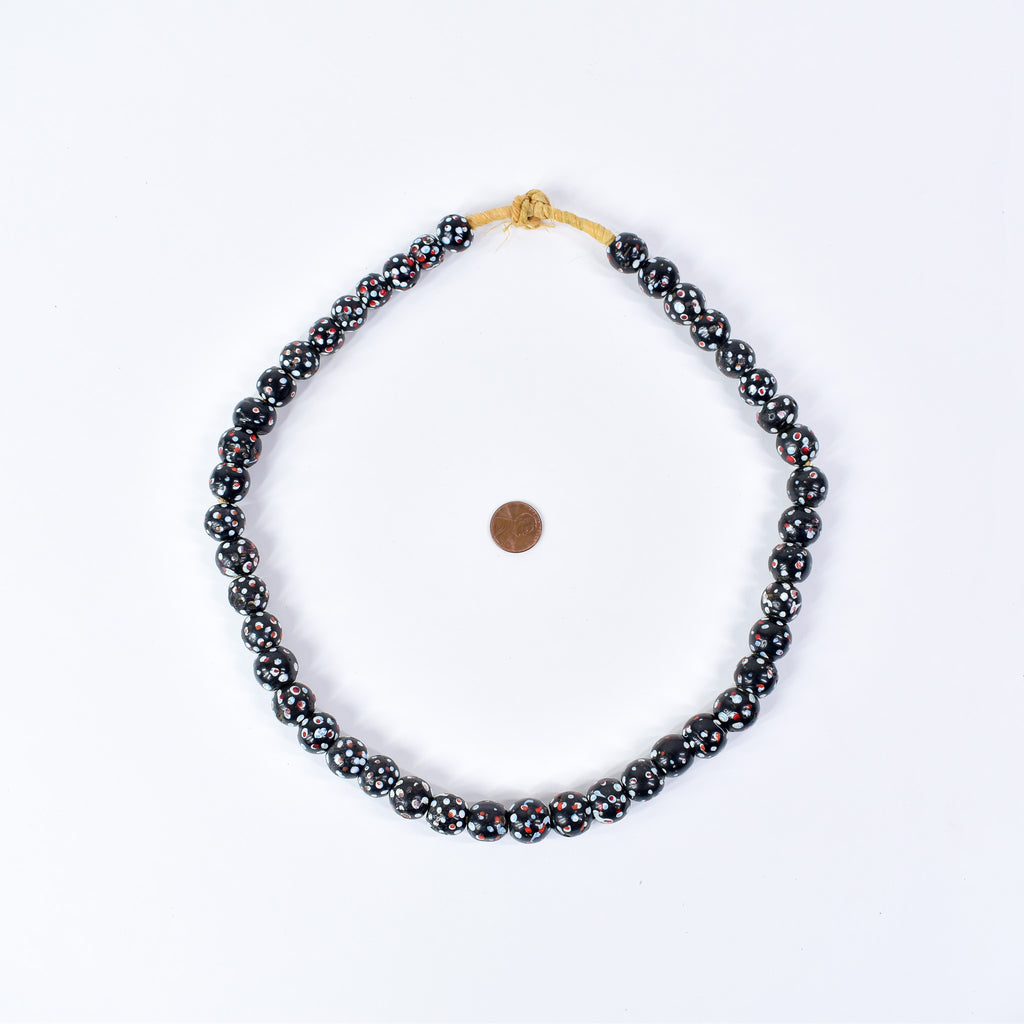Rare Venetian Skunk Black with Red Dot Trade Beads Henry Collection