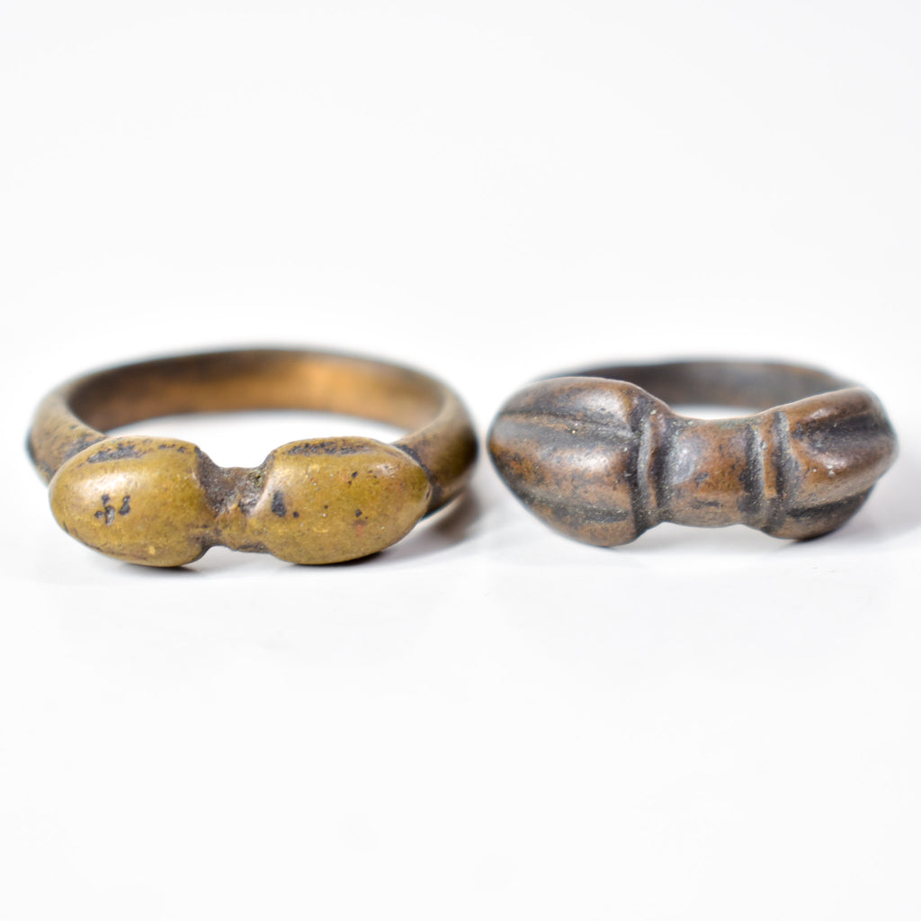 2 Tibetan Dorje Brass Rings