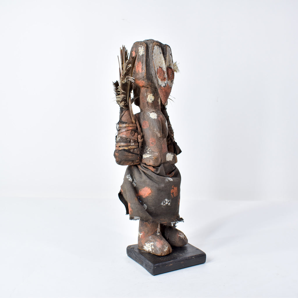 Senufo Painted Figure with Feathers Côte d'Ivoire