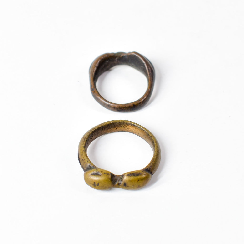 2 Tibetan Dorje Brass Rings