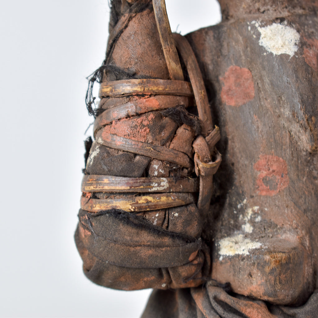 Senufo Painted Figure with Feathers Côte d'Ivoire