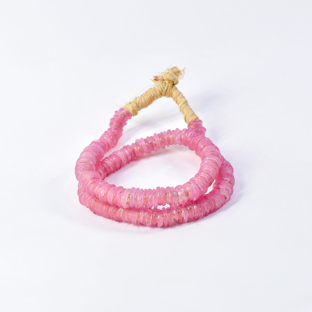 Italian Glass Rings Light Pink Trade Beads