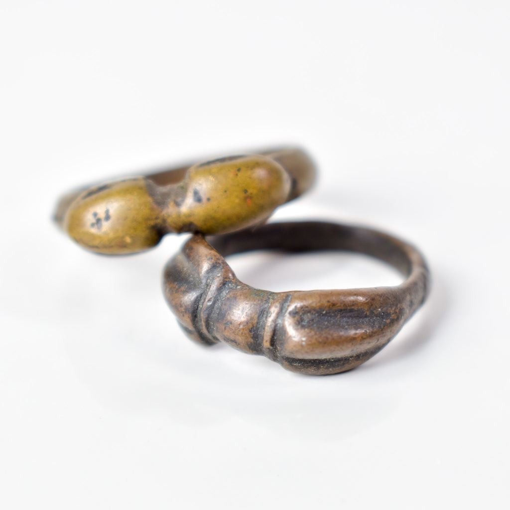 2 Tibetan Dorje Brass Rings