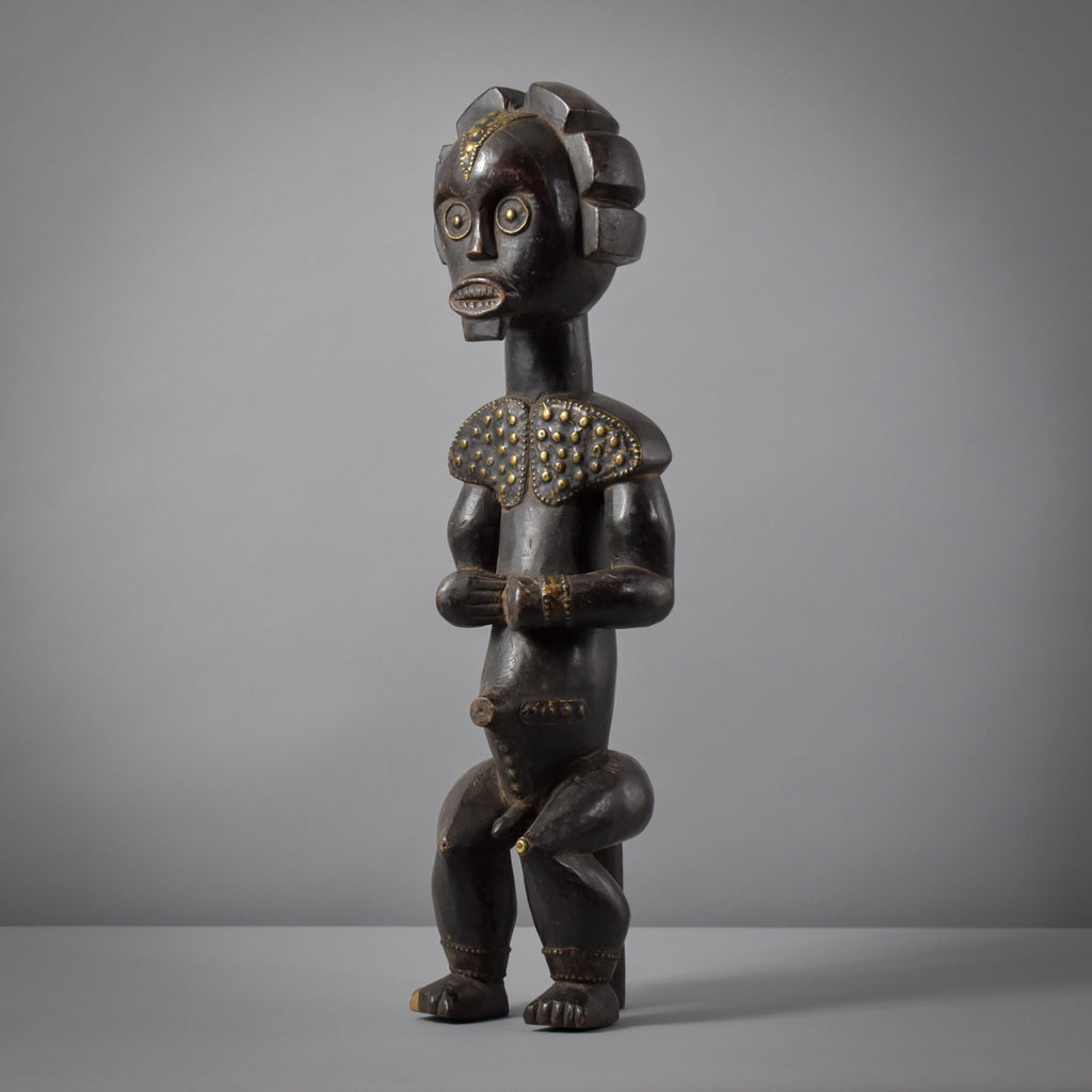 Male Fang Byeri Standing Reliquary Figure Gabon