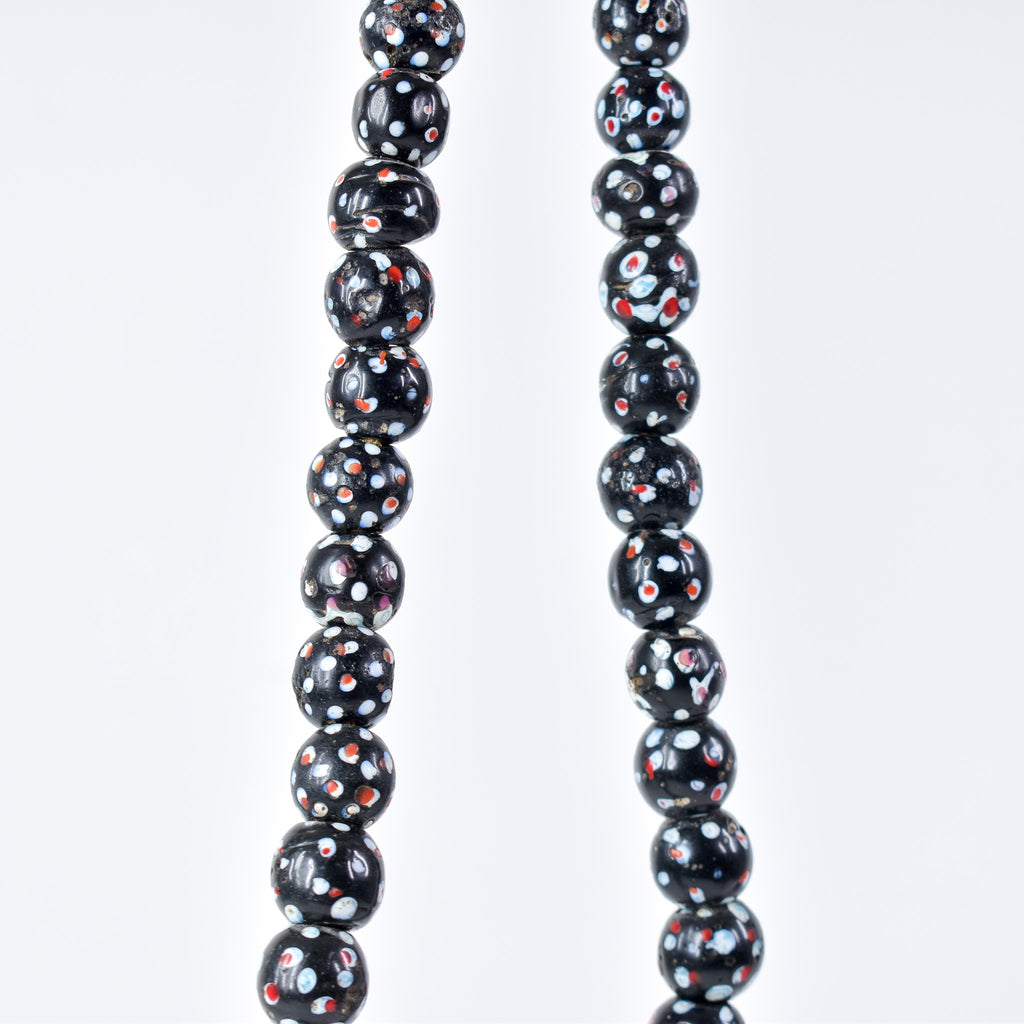 Rare Venetian Skunk Black with Red Dot Trade Beads Henry Collection