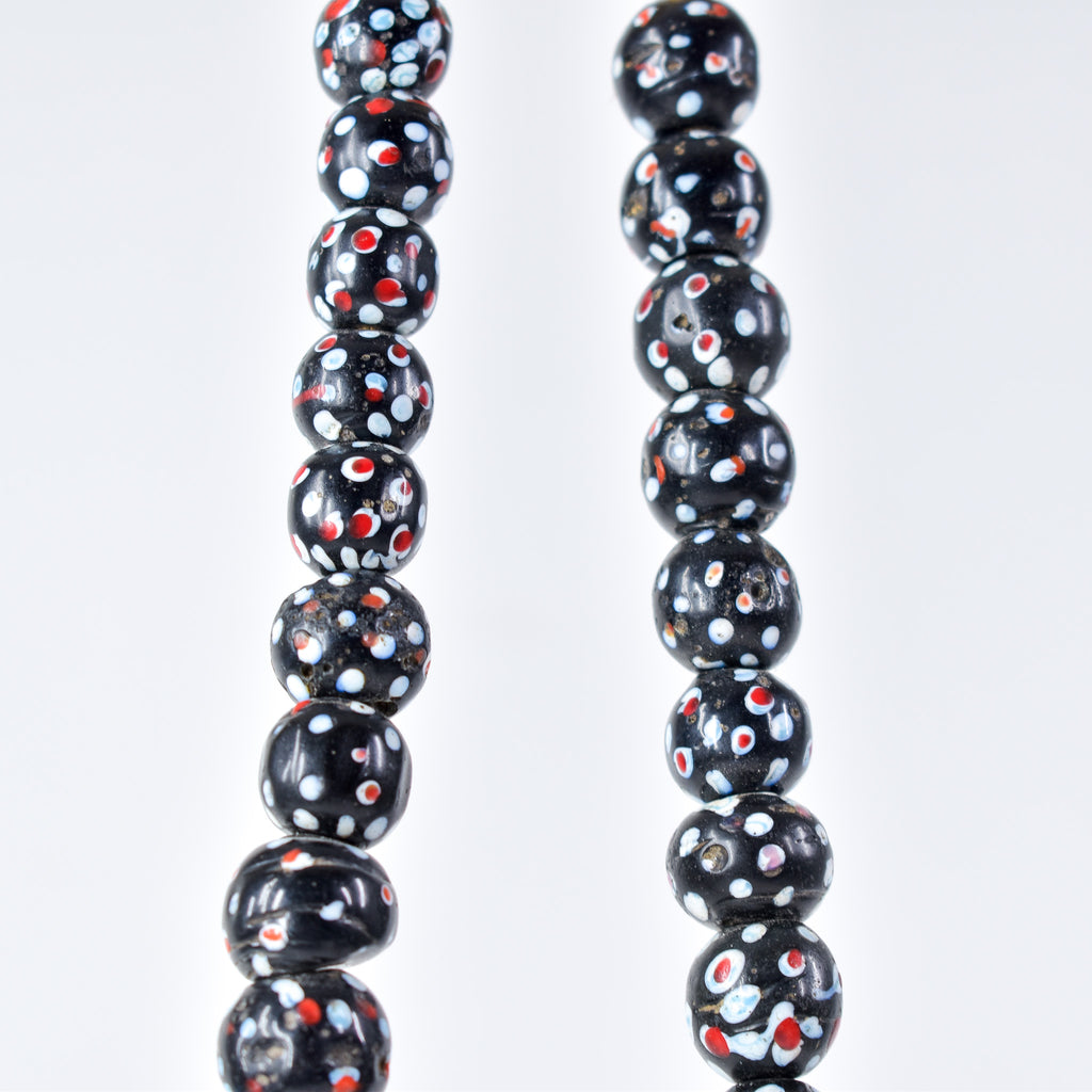 Rare Venetian Skunk Black with Red Dot Trade Beads Henry Collection