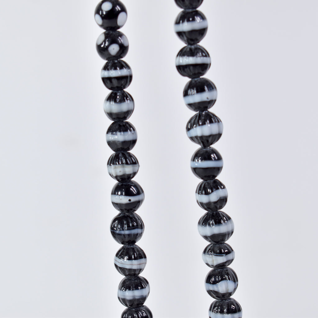 Dogtooth Ruffle and Bohemian Skunk Trade Beads