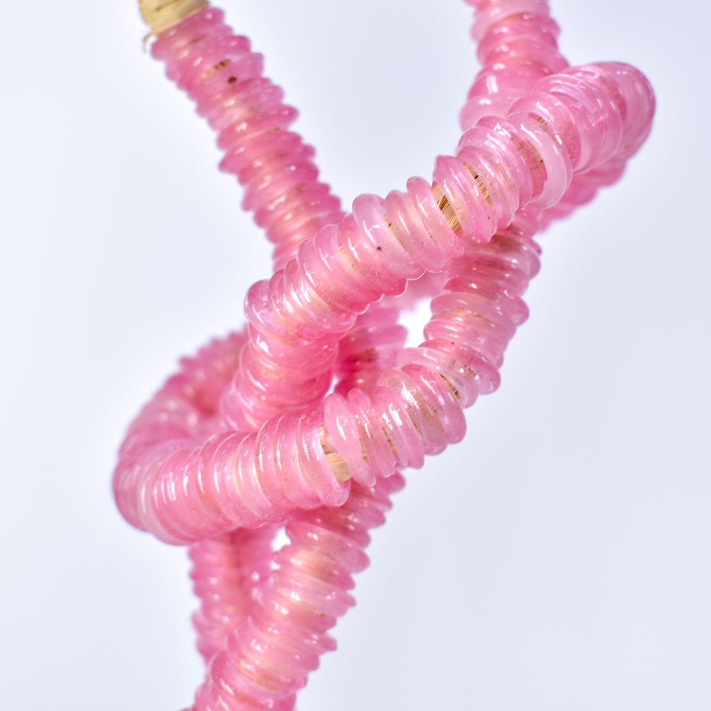Italian Glass Rings Light Pink Trade Beads