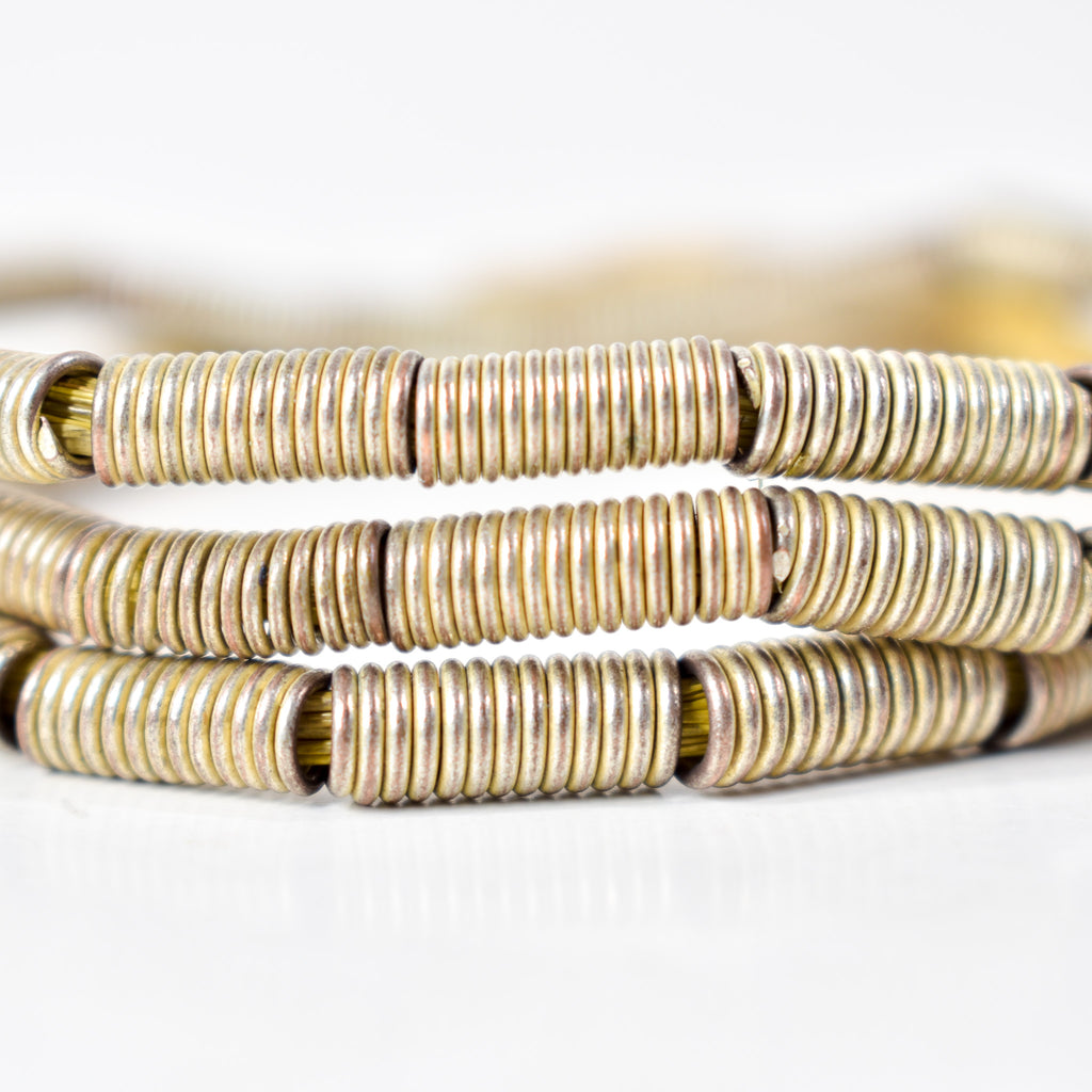 Silver Color Metal Coil Trade Beads Ethiopia