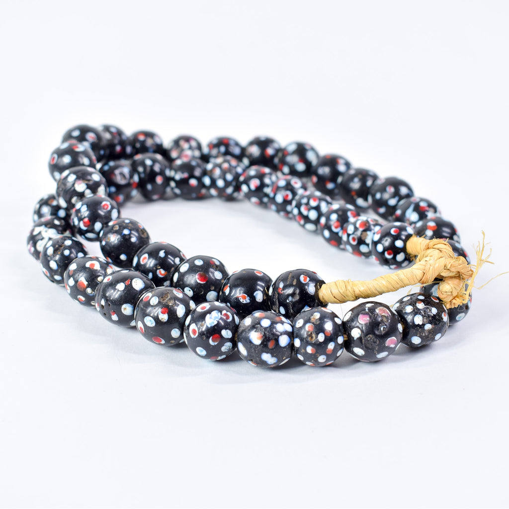 Rare Venetian Skunk Black with Red Dot Trade Beads Henry Collection