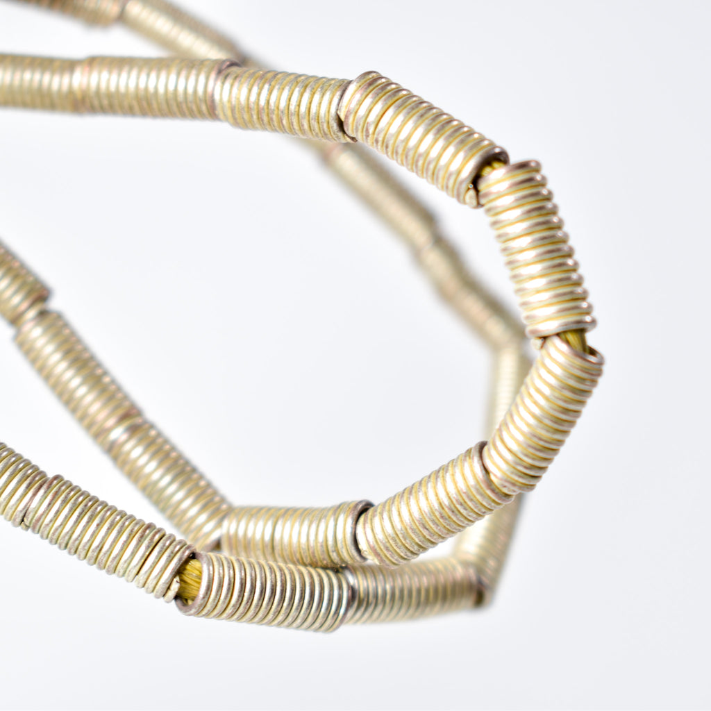 Silver Color Metal Coil Trade Beads Ethiopia