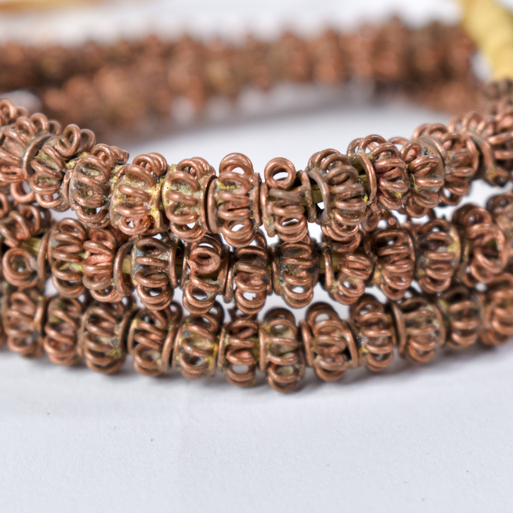 4 Strands Copper Coil Trade Beads Mali