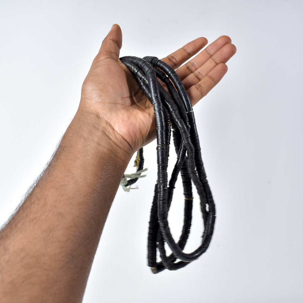 3 Strands Coconut Shell Heishi Beads 30 Inch