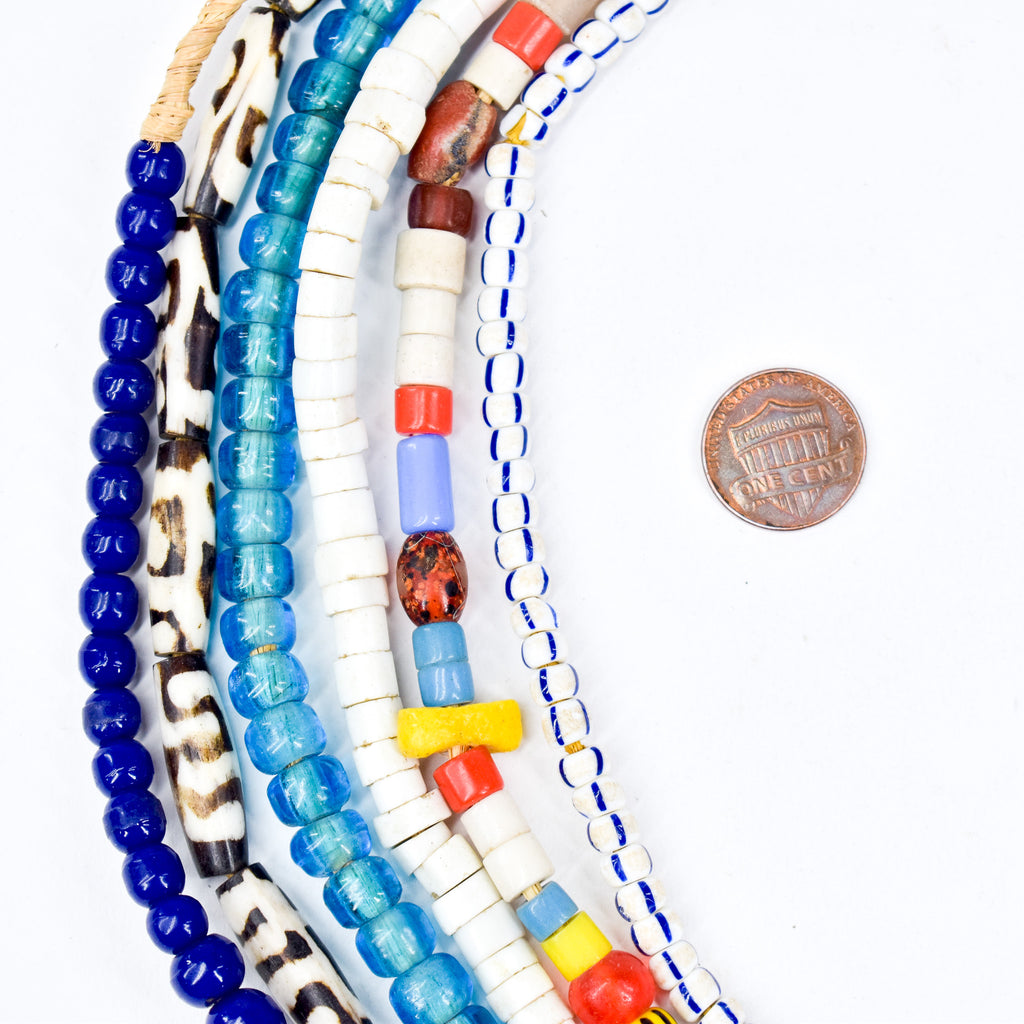 6 Strands Mixed Trade Bead Grab Bag