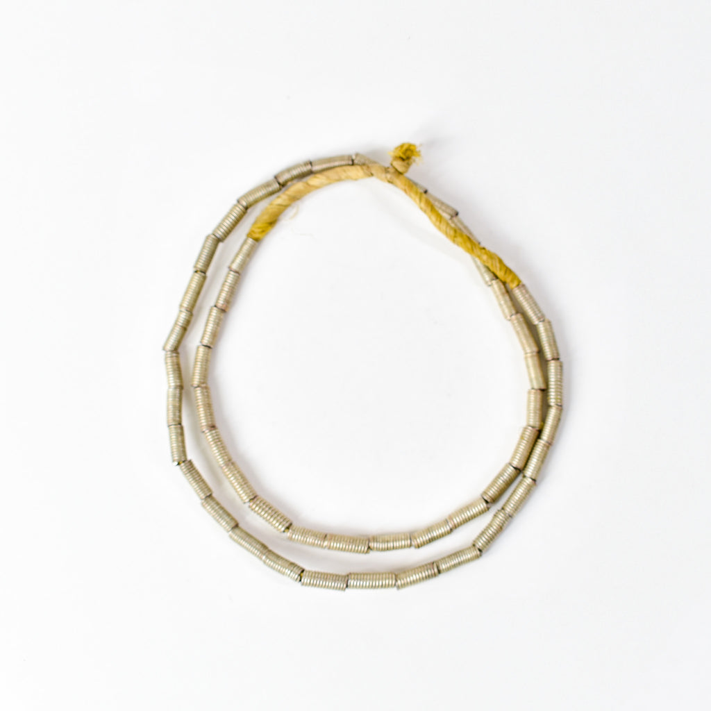 Silver Color Metal Coil Trade Beads Ethiopia