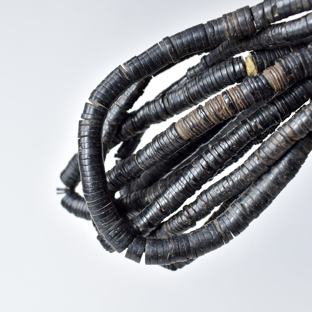 3 Strands Coconut Shell Heishi Beads 30 Inch