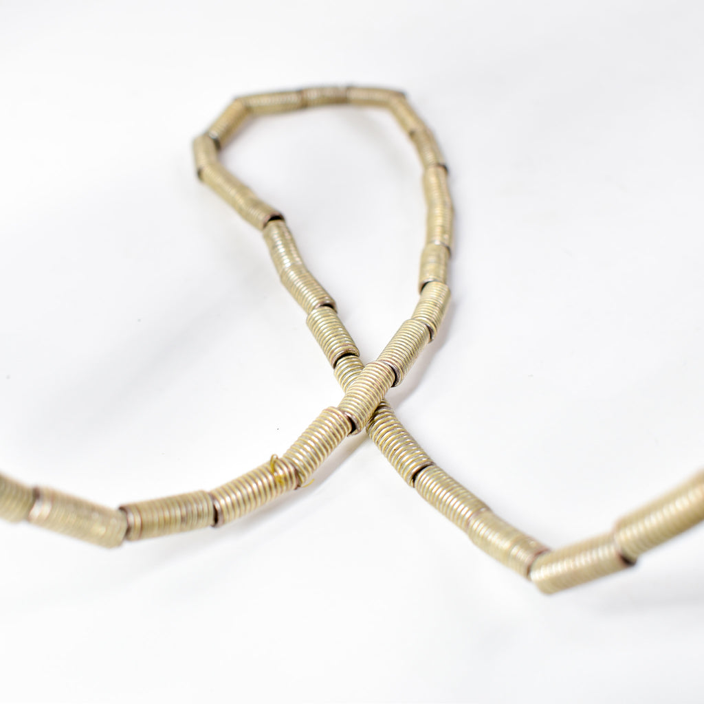 Silver Color Metal Coil Trade Beads Ethiopia