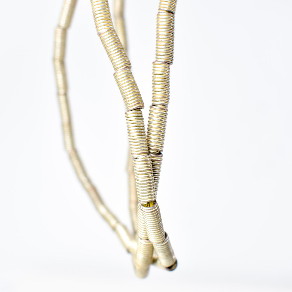 Silver Color Metal Coil Trade Beads Ethiopia