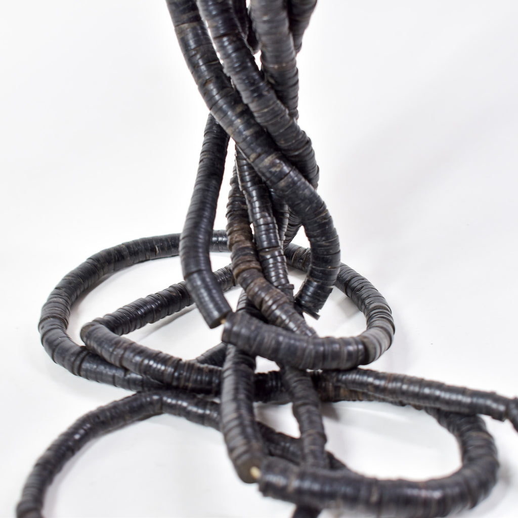3 Strands Coconut Shell Heishi Beads 30 Inch