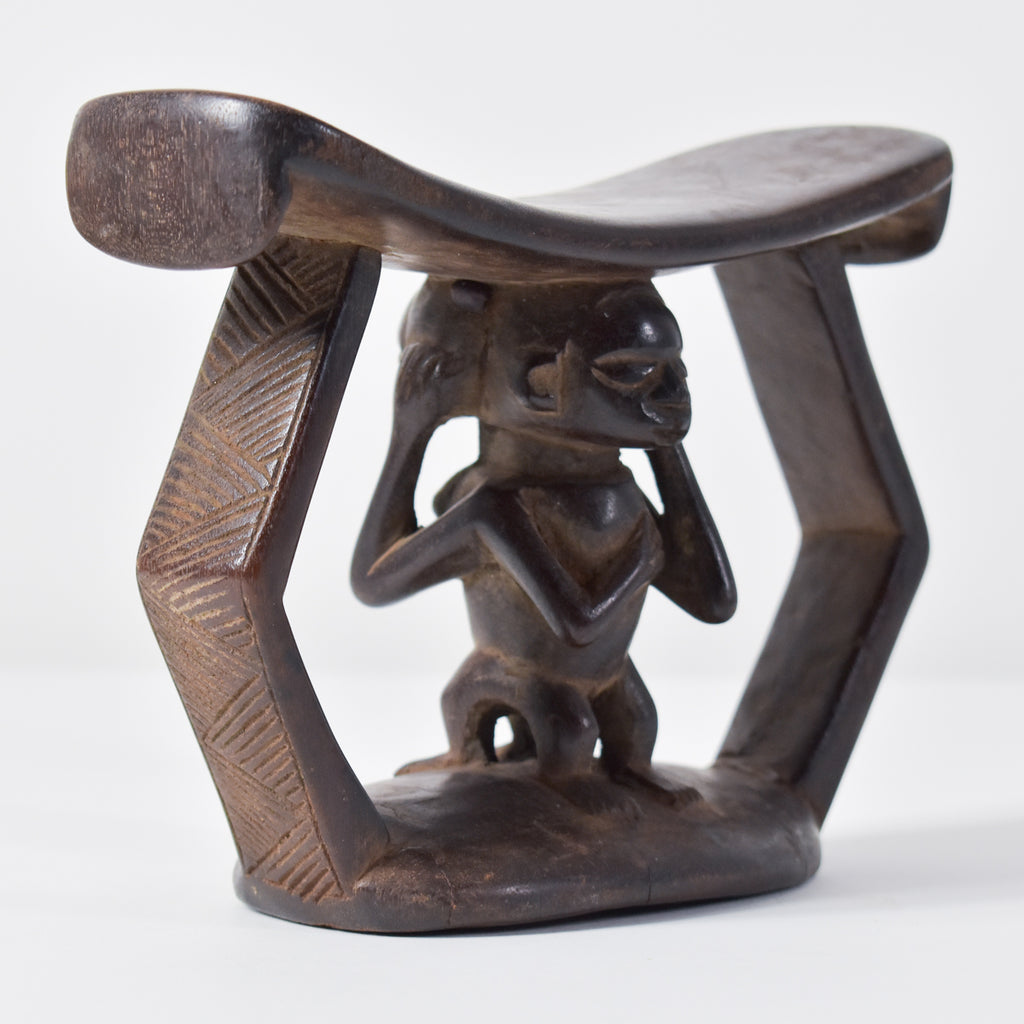 Luba Figural Miniature Headrest Congo