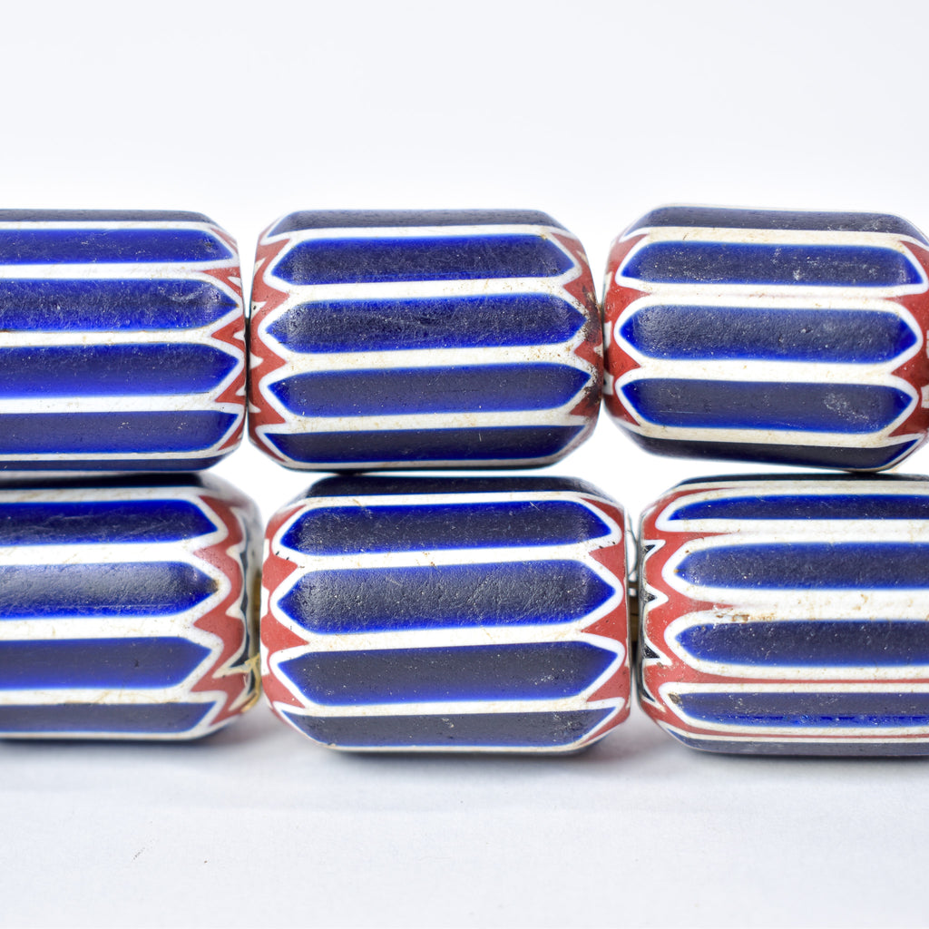 6 Layer Women's Chevron Venetian Trade Beads Henry Collection